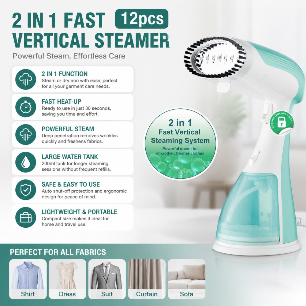 Portable Steamer Clothes - 1500W Handheld Garment Steamer Portable Clothes