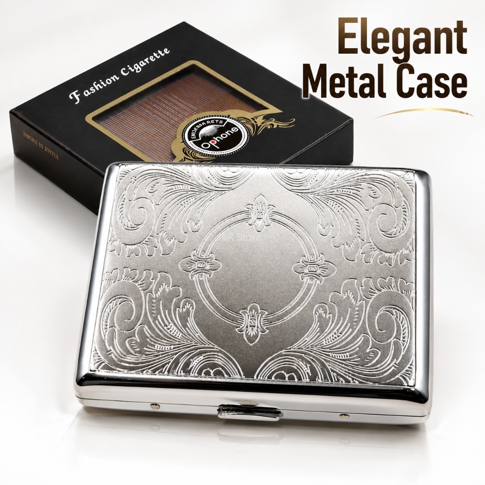 Stainless Steel Cigarette Box  - Travel Accessories Us review and price