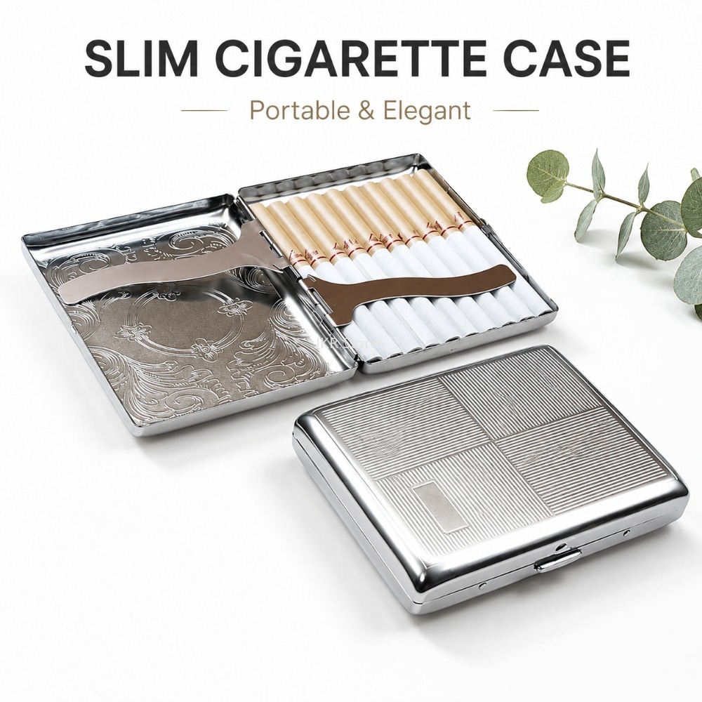 Stainless Steel Cigarette Box  - Travel Accessories Us review and price