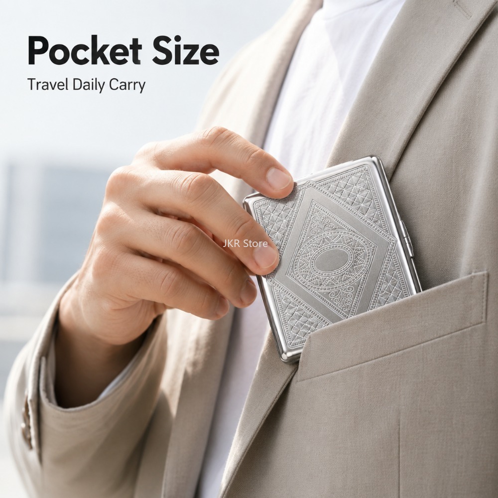 Stainless Steel Cigarette Box  - Travel Accessories Us review and price