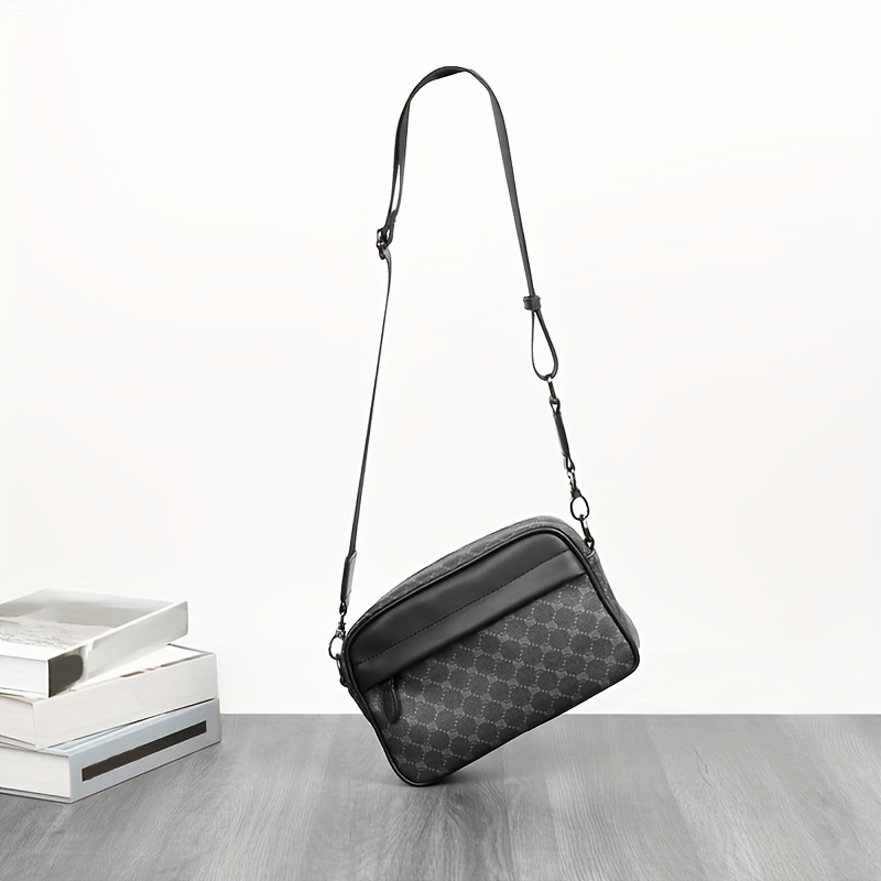 Men Classic Print PU Crossbody - Camera Bag Travel review and price