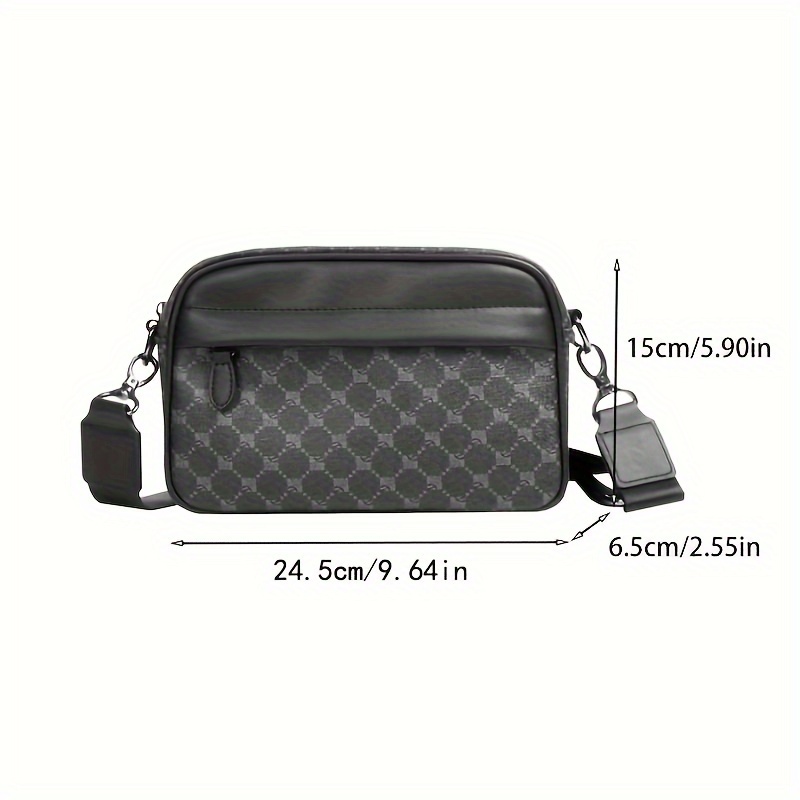 Men Classic Print PU Crossbody - Camera Bag Travel review and price