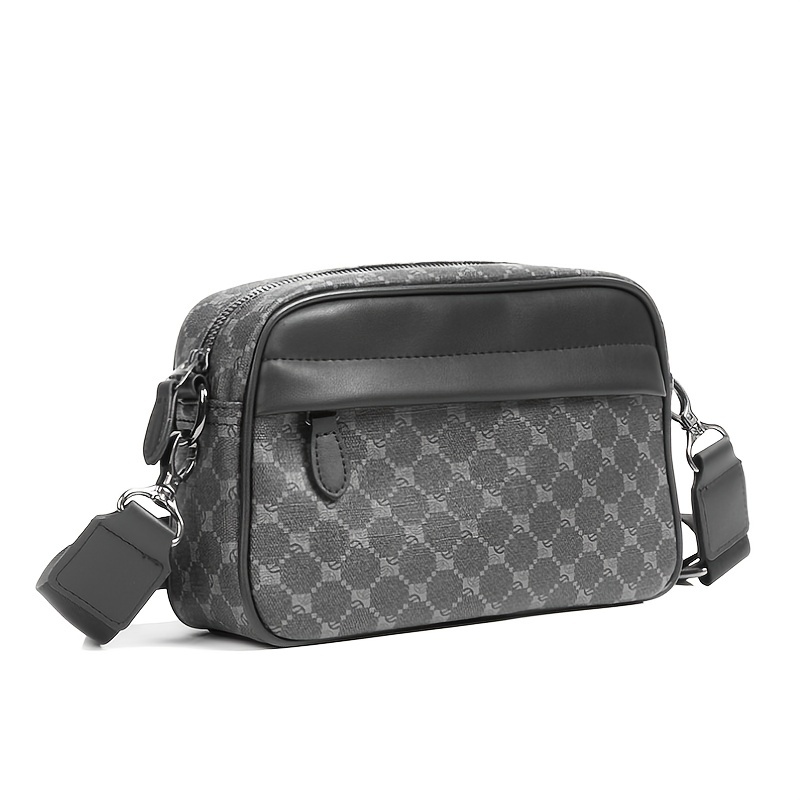 Men Classic Print PU Crossbody - Camera Bag Travel review and price