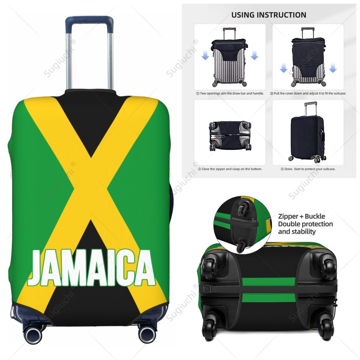 Jamaica Flag Luggage Cover Sui - Travel Accessories For Jamaica review and price